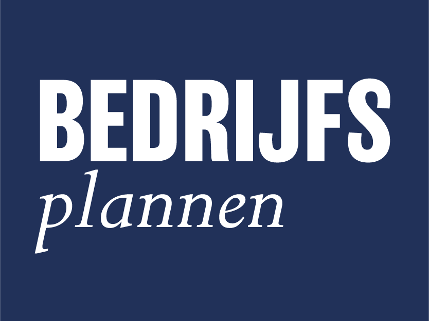 Donkerblauwe rechthoek met in witte letters de tekst: Bedrijfsplannen. Liba | Strategisch partner voor landbouwers en ondernemers
